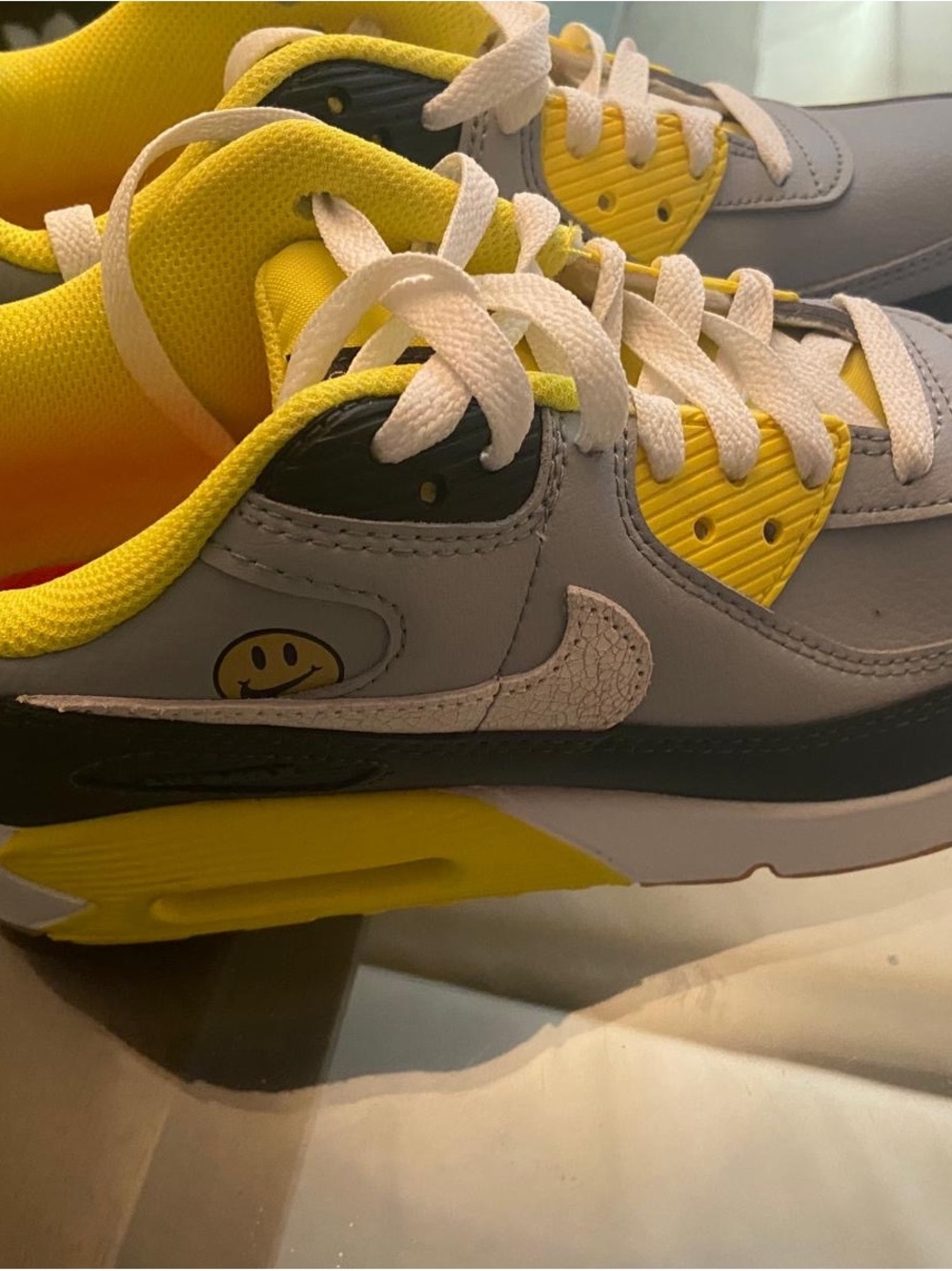 Nike Yellow, White and Black Air Sneakers - Picture 4 of 6